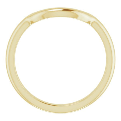 18K Yellow Gold Band for 9x7 mm Emerald Ring