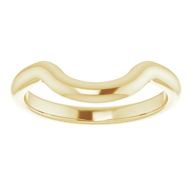 18K Yellow Gold Band for 9x7 mm Emerald Ring