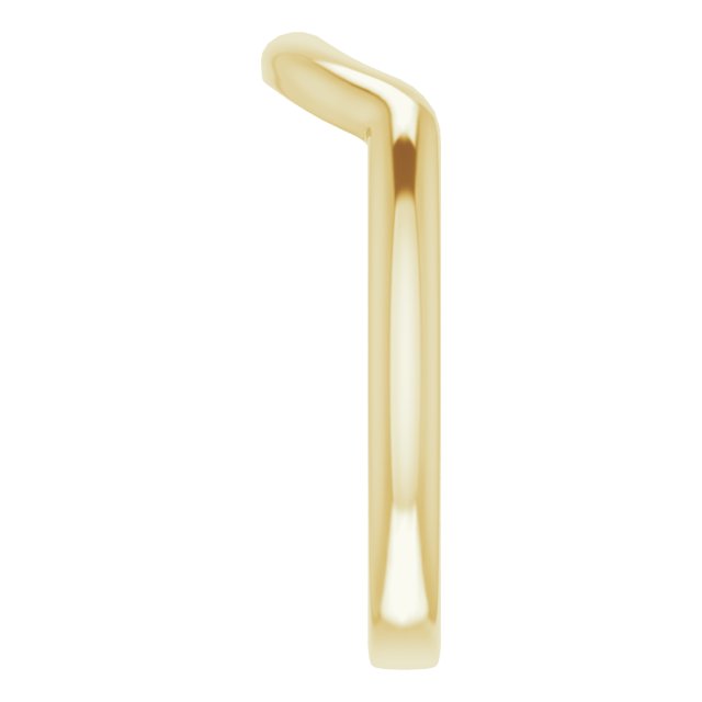 18K Yellow Gold Band for 9x7 mm Emerald Ring