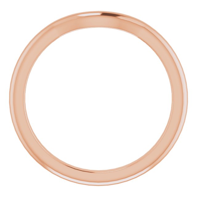 14K Rose Gold Band for 10x8 mm Emerald Ring