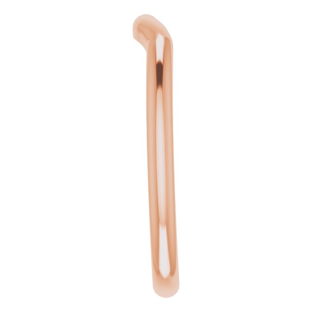 14K Rose Gold Band for 10x8 mm Emerald Ring