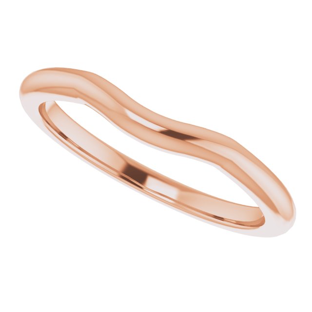 14K Rose Gold Band for 10x8 mm Emerald Ring