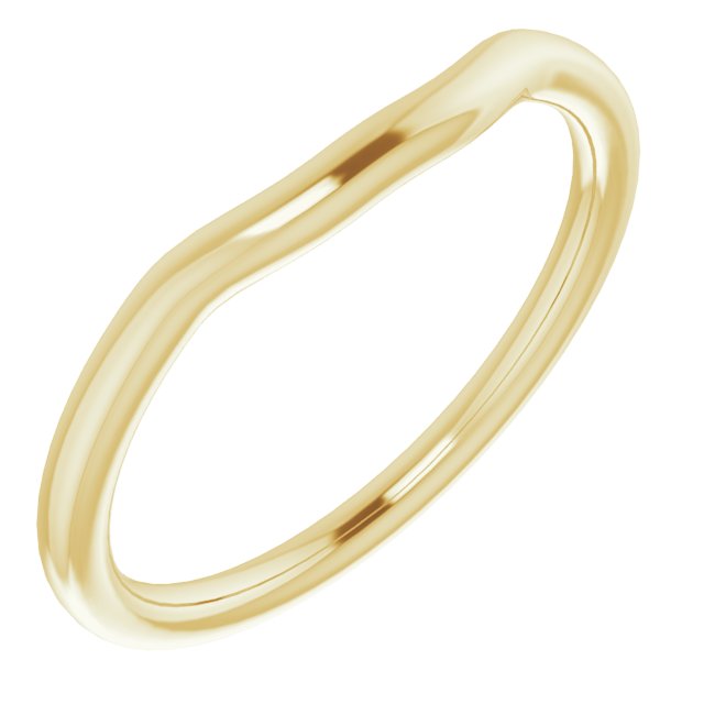 14K Yellow Gold Band for 7x5 mm Emerald Ring, 2.8 mm