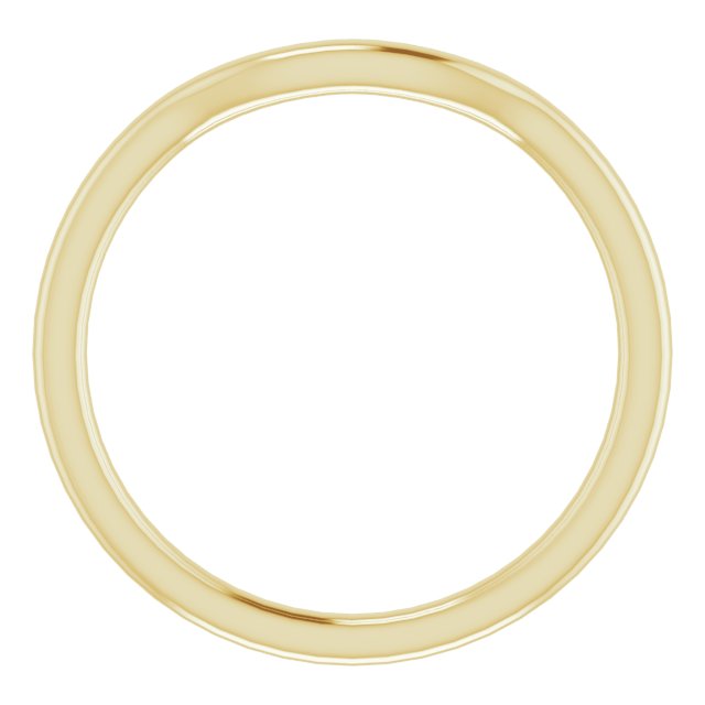 14K Yellow Gold Band for 7x5 mm Emerald Ring, 2.8 mm