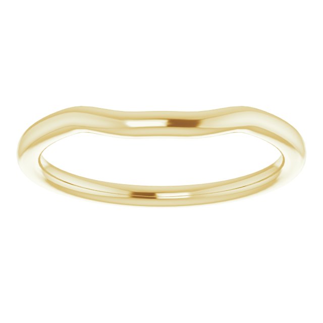 14K Yellow Gold Band for 7x5 mm Emerald Ring, 2.8 mm