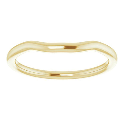 14K Yellow Gold Band for 7x5 mm Emerald Ring, 2.8 mm