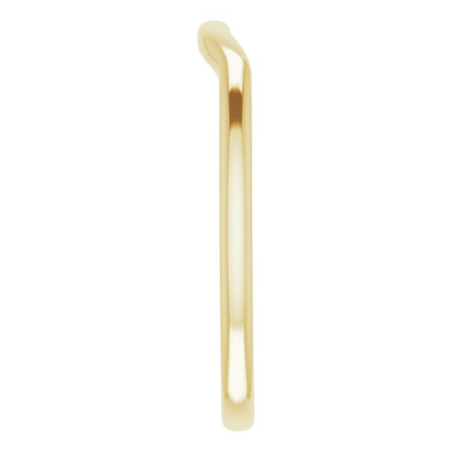 14K Yellow Gold Band for 7x5 mm Emerald Ring, 2.8 mm