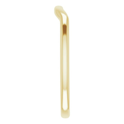 14K Yellow Gold Band for 7x5 mm Emerald Ring, 2.8 mm