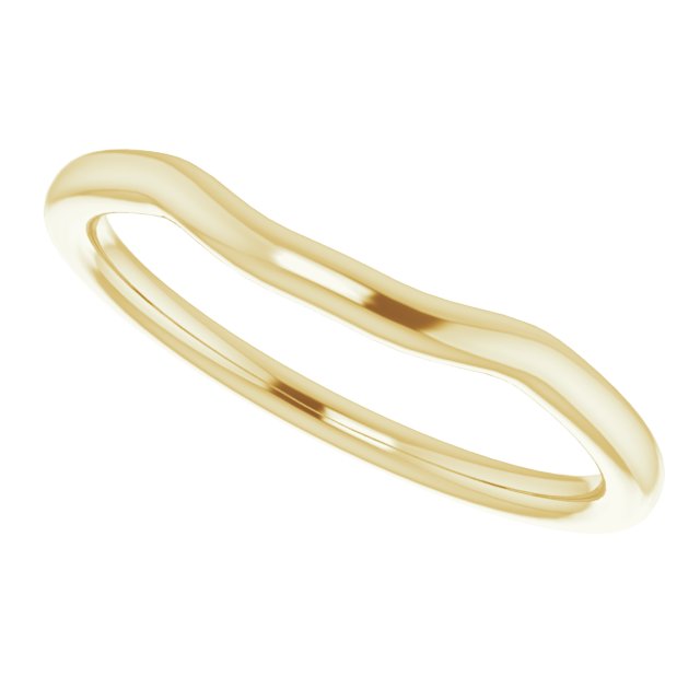 14K Yellow Gold Band for 7x5 mm Emerald Ring, 2.8 mm