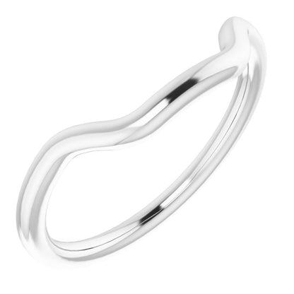 14K White Gold Band for 12x10 mm Emerald Ring