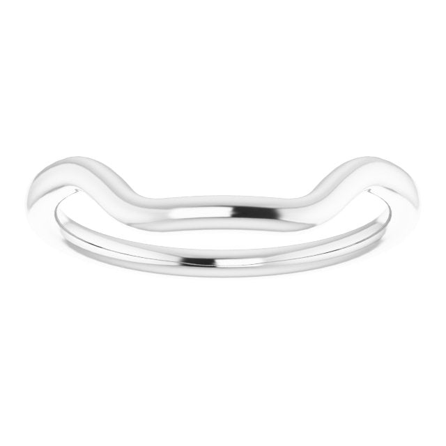 14K White Gold Band for 12x10 mm Emerald Ring