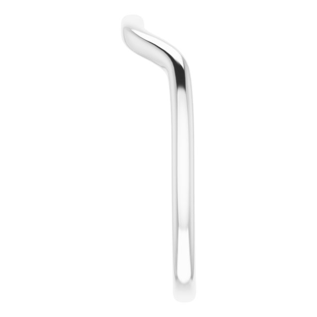 14K White Gold Band for 12x10 mm Emerald Ring