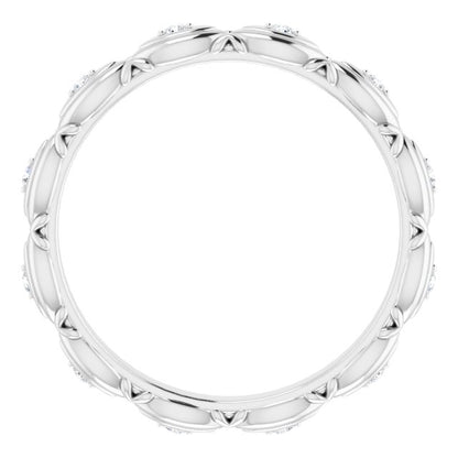 14K White Gold 1/3 CTW Natural Diamond Eternity Band