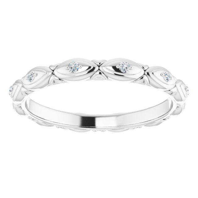 14K White Gold 1/3 CTW Natural Diamond Eternity Band
