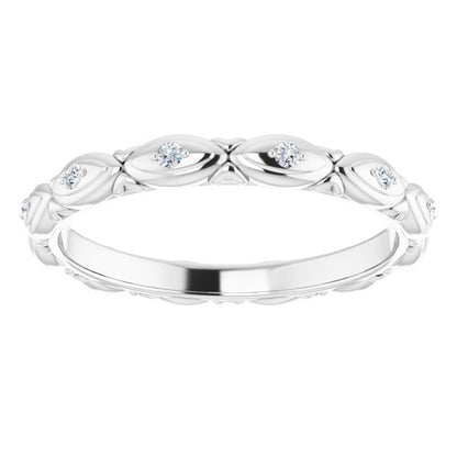 14K White Gold 1/3 CTW Natural Diamond Eternity Band