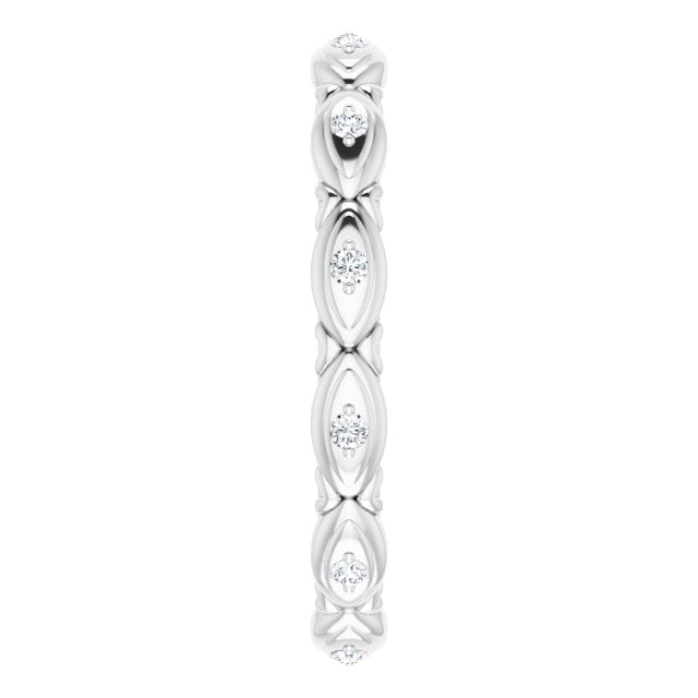 14K White Gold 1/3 CTW Natural Diamond Eternity Band