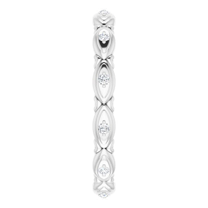 14K White Gold 1/3 CTW Natural Diamond Eternity Band