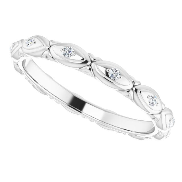 14K White Gold 1/3 CTW Natural Diamond Eternity Band