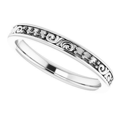 14K White Gold 1/8 CTW Diamond Eternity Band