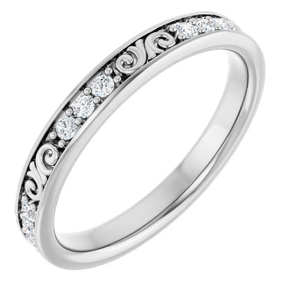 14K White Gold 1/4 CTW Diamond Eternity Band