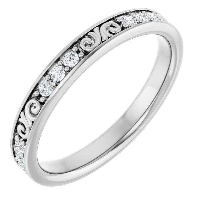 14K White Gold 1/8 CTW Diamond Eternity Band