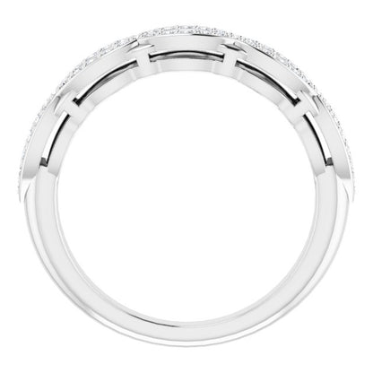 14K White Gold 1/4 CTW Natural Diamond Anniversary Band, 4.22 mm