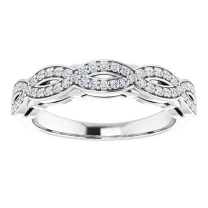 14K White Gold 1/4 CTW Natural Diamond Anniversary Band, 4.22 mm