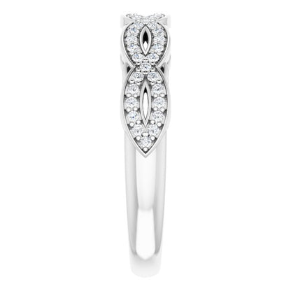 14K White Gold 1/4 CTW Natural Diamond Anniversary Band, 4.22 mm