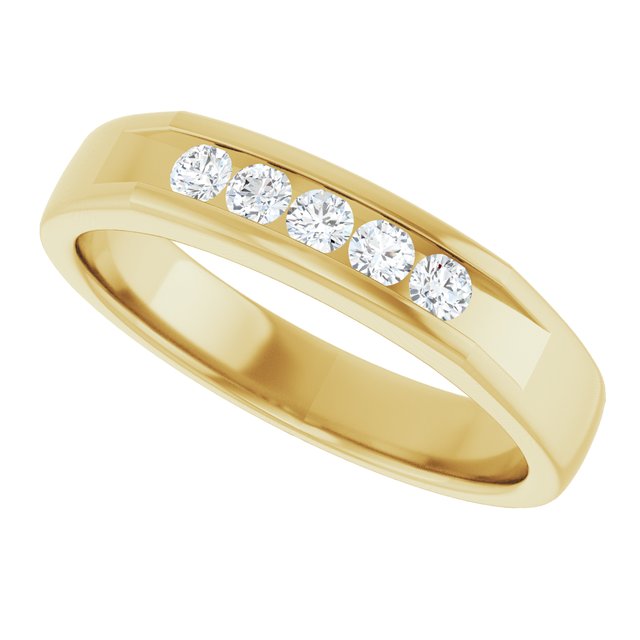 14K Yellow Gold 1/3 CTW Natural Diamond Band