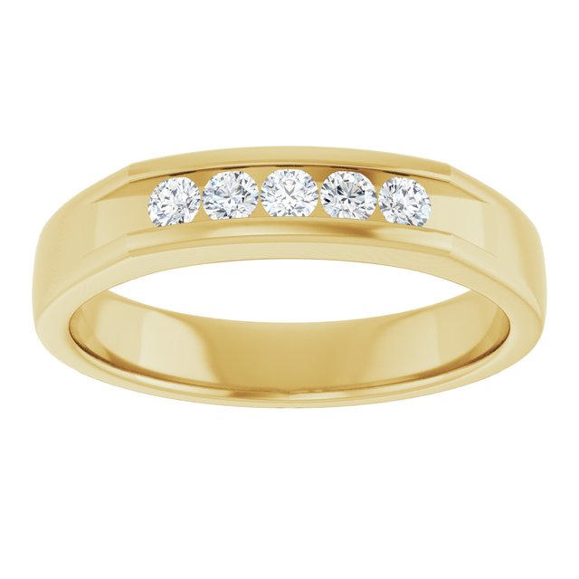 14K Yellow Gold 1/3 CTW Natural Diamond Band