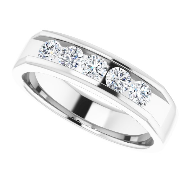 1/2 CTW Natural Diamond Band, 5 mm