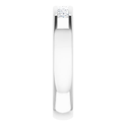 Platinum 5/8 CTW Natural Diamond Band