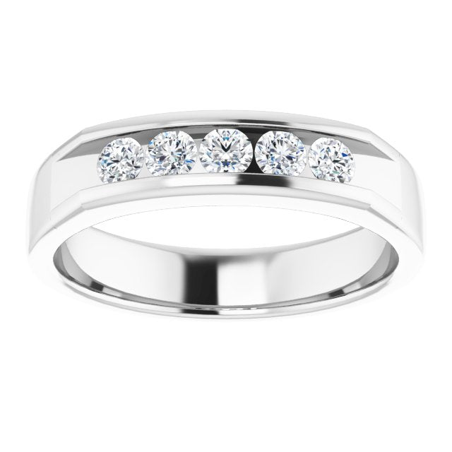 1/2 CTW Natural Diamond Band, 5 mm