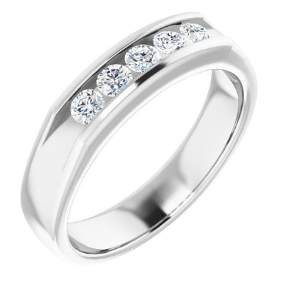 1/2 CTW Natural Diamond Band, 5 mm