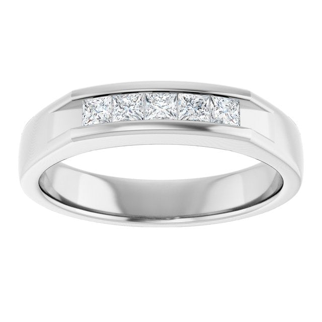 Platinum 1/4 CTW Natural Diamond Band
