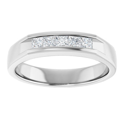 Platinum 1/4 CTW Natural Diamond Band