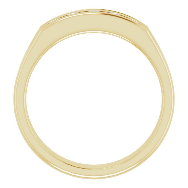 14K Yellow Gold 1/2 CTW Natural Diamond Band, 5 mm