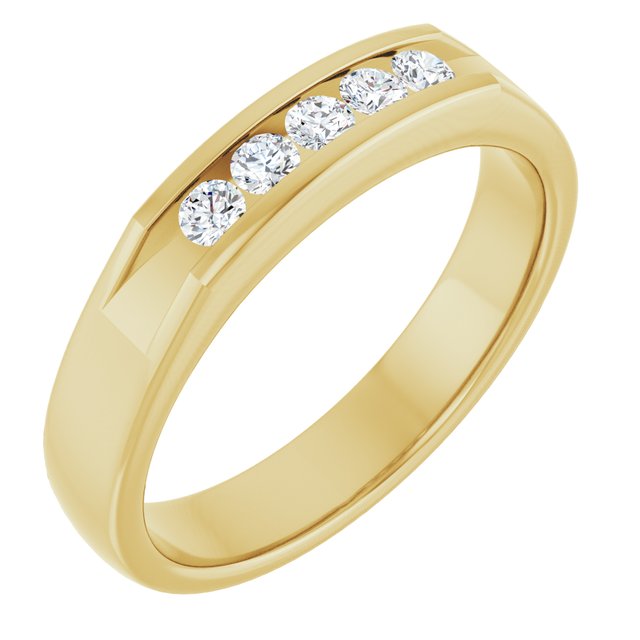 14K Yellow Gold 1/3 CTW Natural Diamond Band