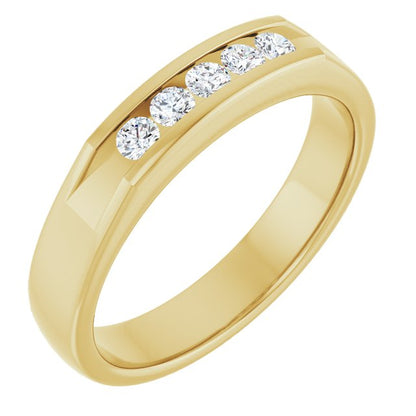 14K Yellow Gold 1/3 CTW Natural Diamond Band
