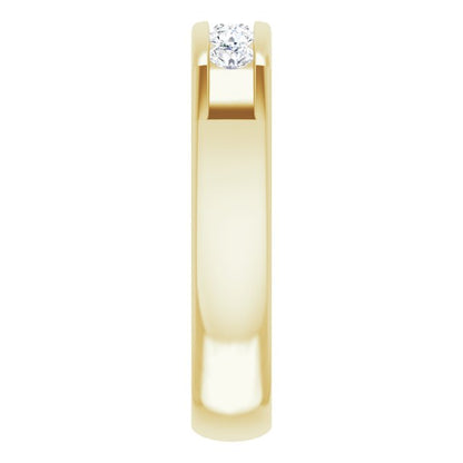 14K Yellow Gold 1/2 CTW Natural Diamond Band, 5 mm