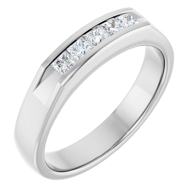 Platinum 1/4 CTW Natural Diamond Band