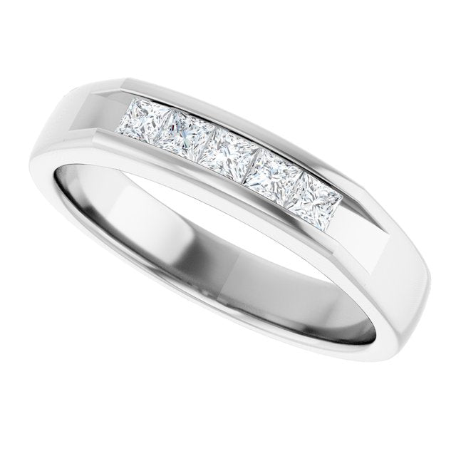 Platinum 1/4 CTW Natural Diamond Band