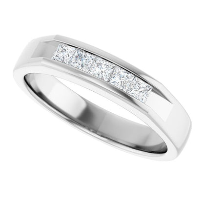 Platinum 1/4 CTW Natural Diamond Band