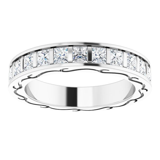 1 3/4 CTW Natural Diamond Eternity Band, 3.55 x 20.5 mm