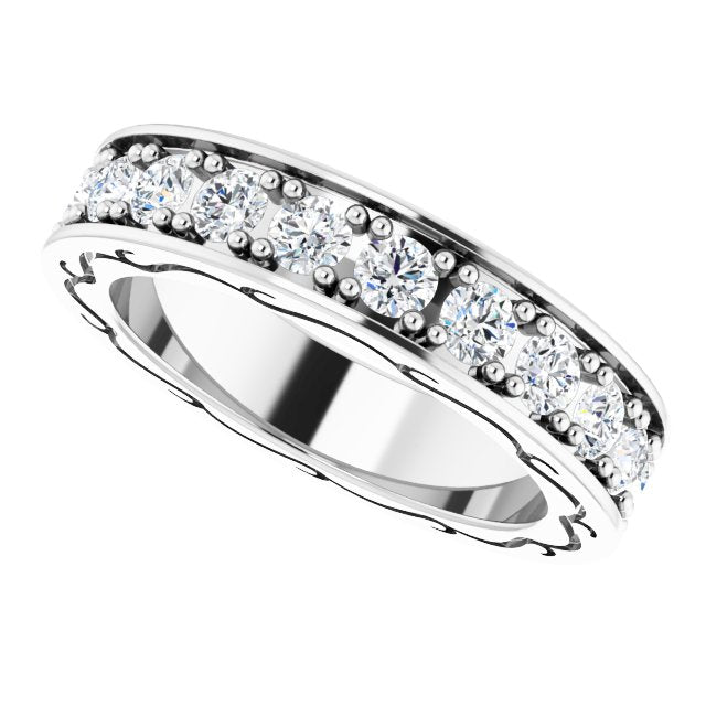1 1/3 CTW Natural Diamond Eternity Band, 4.19 x 20.84 mm