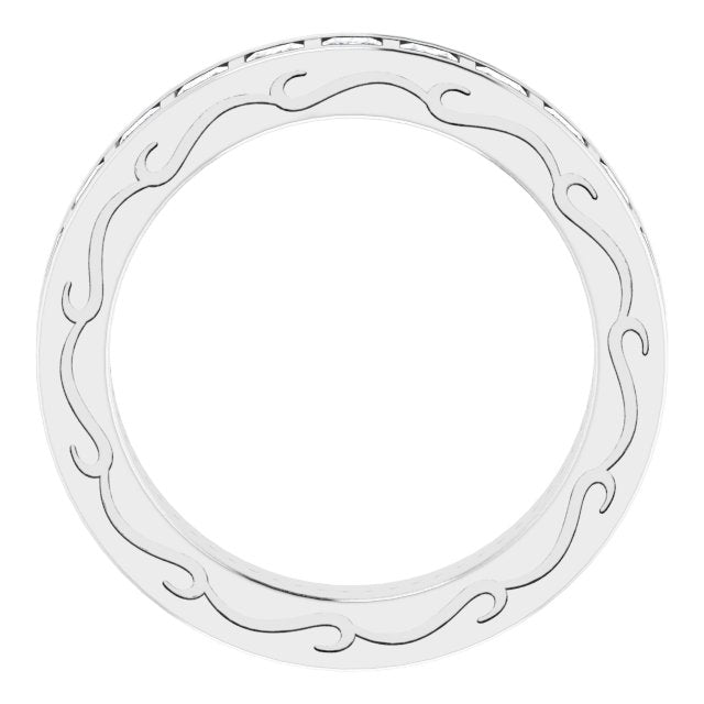 1 3/4 CTW Natural Diamond Eternity Band, 3.55 x 20.5 mm