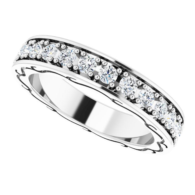 3/4 CTW Natural Diamond Eternity Band, 3.68 x 20.5 mm