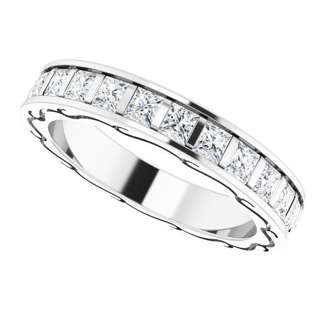 1 7/8 CTW Natural Diamond Eternity Band, 3.55 x 21.32 mm