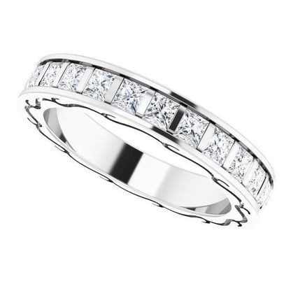 1 7/8 CTW Natural Diamond Eternity Band, 3.55 x 21.32 mm