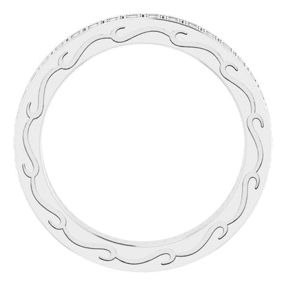 3/8 CTW Natural Diamond Eternity Band, 2.96 x 20.29 mm
